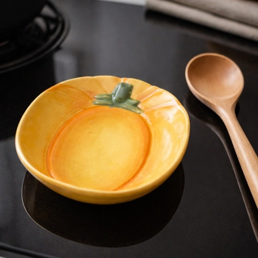 Pier 1 Yellow Pepper Spoon Rest Excellent Hand Painted Ironstone